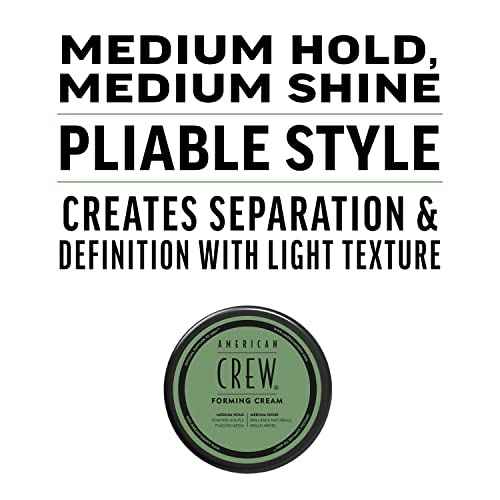 American Crew Men's Hair Forming Cream (DISCONTINUED), Like Hair Gel with Medium Hold & Medium Shine, Travel Size, Duo Gift Set