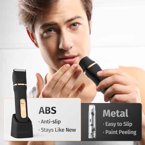 Bikini Trimmer for Women,5-in-1 Electric Razors for Women,Electric Shaver for Women's,IPX7 Waterproof Trimmer for Men Legs,with 5 Replaceable Blade Heads,USB Recharge Dock(Black)