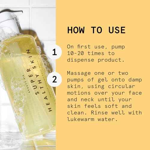 Beauty Pie Super Healthy Skin Foamy Face Wash ? Jumbo Size, 15.5?oz Cleanser for Acne?Prone, Oily, Combination & Sensitive Skin ? Gentle, Hydrating, Deep?Cleansing Formula