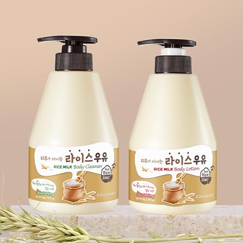 Kwailnara Rice Milk Body Wash ? Korean Body Wash With Rice Extract for Brightened & Deeply Hydrated Skin 560g / 19.75 fl oz.