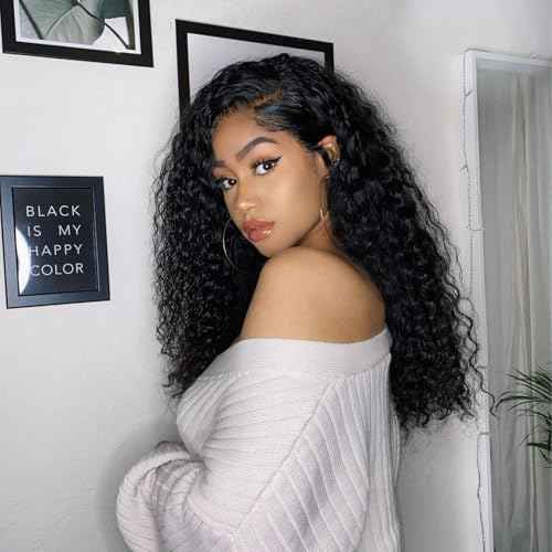 Water Wave Human Hair Bundles - Natural Black Wet & Wavy Curly Sew In Weave, Soft & Shed-free 12A 100% Brazilian Virgin Remy Hair - 3 Bundles, 12, 14, 16 Inch
