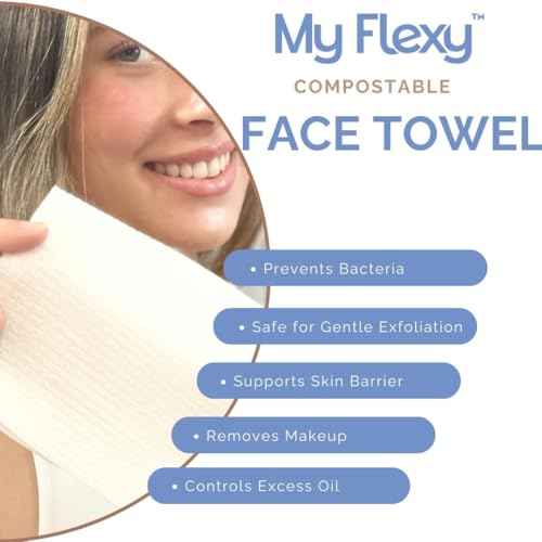Disposable Face Towels XL for Skin Care & Makeup Removal ? 100% Biodegradable Towelette, Face Wash Cloth, Disposable Face Towel for Skincare, Facial Towels, Dry Wipe, Hypoallergenic -50 Count