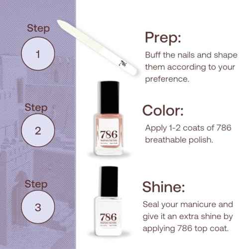 786 Cosmetics 4 Pieces Set: (Coastal Dreams) Breathable, Vegan, Cruelty-Free, Halal, Fast-Drying Nail Polish