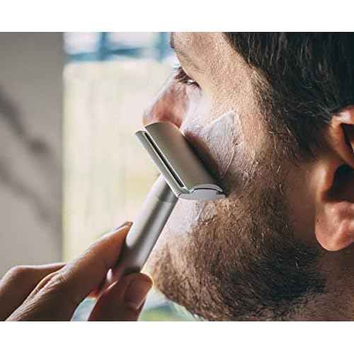 Aluminum Double Edge Safety Razor - Raw Silver | Three Piece Double Edge Safety Razor