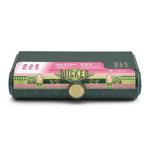 Caboodles On-The-Go Girl Makeup Box, Wicked: For Good Glinda Glam Limited Edition, Hard Plastic Makeup Organizer Box, Built-In Mirror, Secure Latch, Includes a Wicked-Themed Sticker Sheet