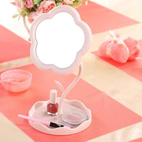 8 Pcs Flower Shaped Mirror Spa Party Makeup Mirror Sleepover Party Favor for Spa Sleepover Slumber Birthday