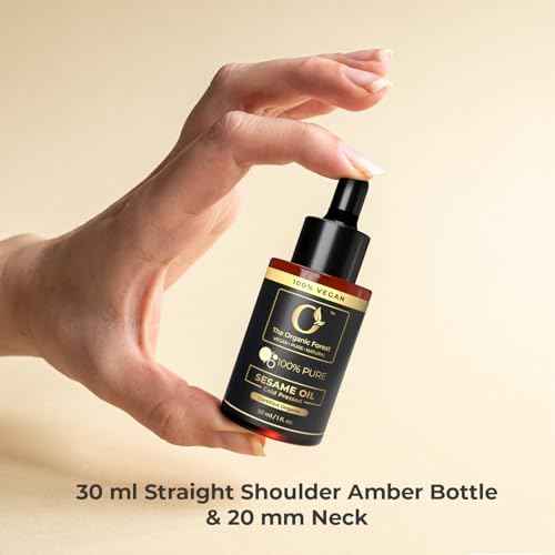 Premium Organic Sesame Oil - Cold Pressed, for Skin & Hair - Nutrient-Rich Sesame Seeds - Natural & Pure - Non-GMO, Vegan, Cruelty-Free, Hexane-Free - 1 fl oz