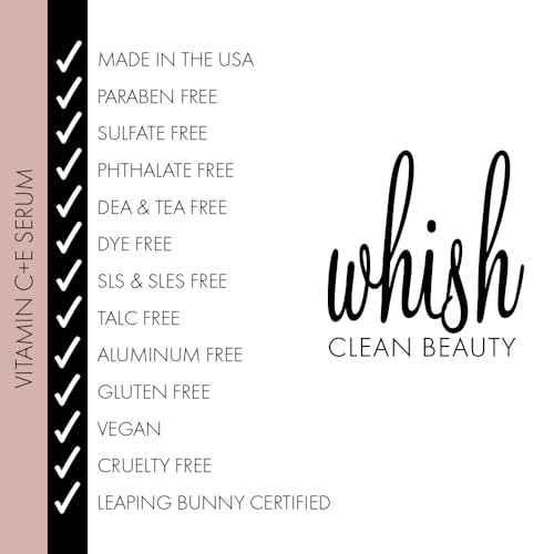 Whish Bakuchiol Retinol Face Serum with Vitamin C+E, Korean Plant-Based Anti-Aging Formula, 1oz