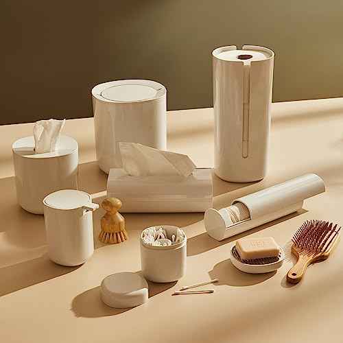 Alessi Birillo Cotton Swabs Holder Aleesi PL09 W Birillo Cotton Swabs Holder, White