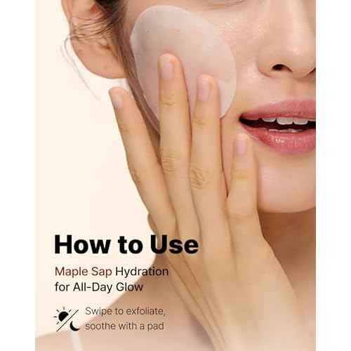 MAY COOP Raw Moisture Korean Toner Pad ? Redness Relief, Hydrating, Exfoliating Cotton Pads with 75% Maple Sap for Skin Balancing & Smoother Texture, 70 Pads