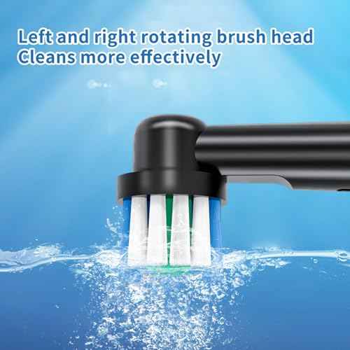 Deep Clean Rechargeable Electric Powered Toothbrush, Rechargeable Electric Toothbrush with 8 Brush Heads,Pressure Sensor to Protect Gums (White)