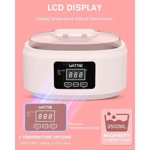 Paraffin Wax Machine for Hand and Feet -Paraffin Wax Warmer Moisturizing Kit Auto-time and Keep Warm Paraffin Hand Wax Machine for Arthritis (Pink)