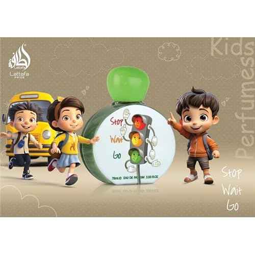 Lattafa Pride Stop Wait Go for Kids Eau de Parfum Spray, 2.53 Ounce / 75 ml