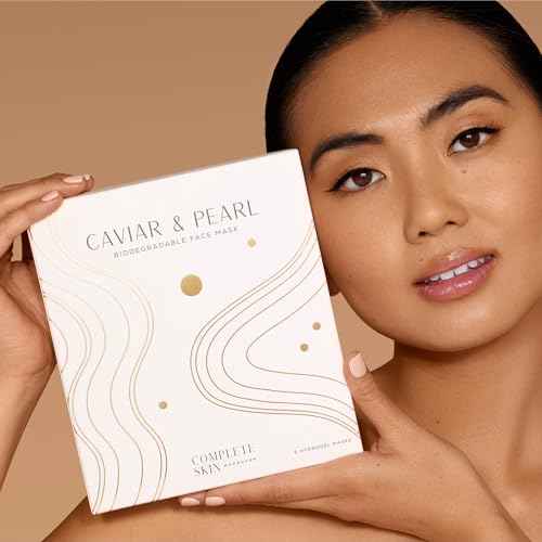 CSM Caviar & Pearl Face Mask ? Luminous Hydrated Skin ? Reduces Fine Lines & Wrinkles, Brightens Complexion, and Strengthens Skin Barrier ? 5 Individually-Wrapped Masks