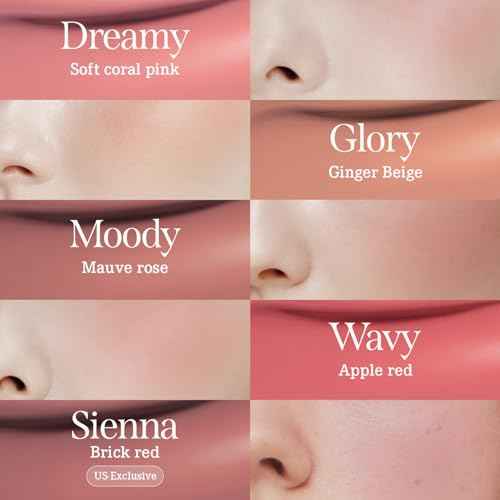 DEARDAHLIA Petal Drop Blush (Purity) - Vegan Weightless Liquid Blush with Long-lasting Pigment, Buildable and Skincare-Infused Fomula. Natural Flush, and Dewy Finish. Korean Makeup for Cheeks. 0.14 oz