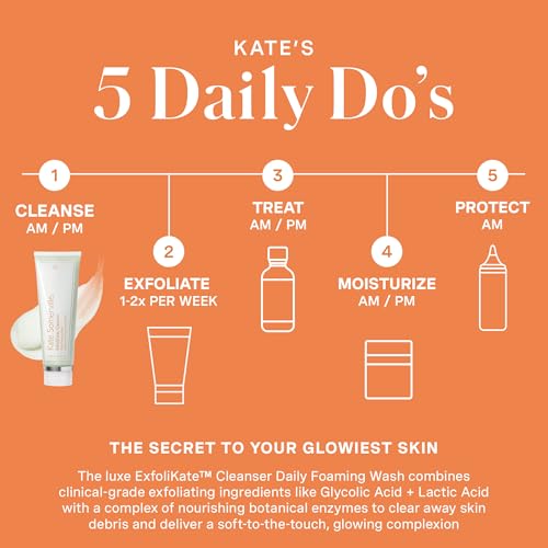 Kate Somerville ExfoliKate Cleanser ? Daily Exfoliating Foaming Face Wash ? Clinically Formulated Glycolic Acid and Lactic Acid Gentle Facial Scrub