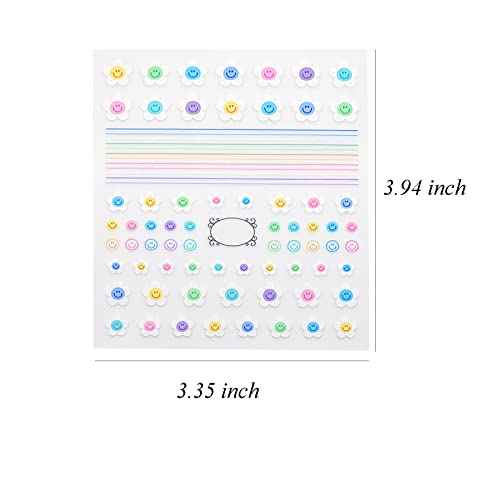 Cute Nail Stickers for Kids Including Animals Flowers Cloud Star Heart and More Self Adhesive Fingernail Decal Stickers for Little Girls Women Nail Art Decoration Fun (Pack of 9)