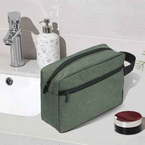 Etercycle Toiletry Bag for Men, Portable Travel Toiletry Organizer Bag,Shaving Bag for Toiletries Accessories (Army Green)