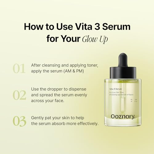Vita 3 Serum with Vitamin C Derivatives and Niacinamide plus Glutathione for Uneven Skin Tone & Dull Skin | Korean Skin care | 1.69 fl.oz 50ml