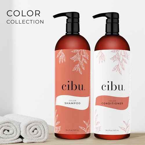 Cibu Color Conditioner For Dry, Color-Treated Hair - Gently Cleanses, Hydrates And Strengthens - Revitalize Hair and Scalp - Refreshing Scent 1 Liter