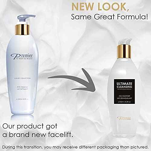 Premier Dead Sea Cleansing Milk, gentle face Cleanser & Make-up remover milk cleanser for face, sensitive and all Skin types, Classic collection skin care 8.45fl oz