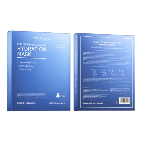 Prof. Ling Full-Spectrum Hyaluronic Acid Face Mask ? Deep Hydrating, Firming & Soothing Sheet Mask for Sensitive Skin, Plumping & Anti-Wrinkle Facial Treatment-5ea