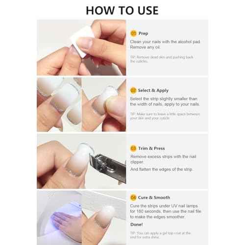 Semi Cured Gel Nail Strips (Chestnut N), Brown, 20 Pcs Fall Gel Nail Wraps, Stickers, UV Light Required, Salon Quality