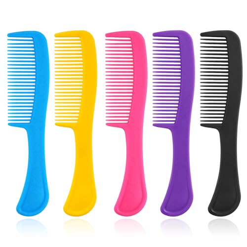 500pcs Combs In Bulk Individually Wrapped, Colorful Hair Combs, Bulk Combs For Homeless Individually Wrapped For Women,Kids,Hotel,Airbnb,Shelter,Homeless(black,yellow,pink,blue,purple)