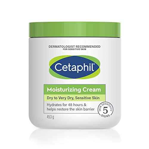 Cetaphil Moisturizing Cream for Dry/Sensitive Skin, Fragrance Free 16 oz