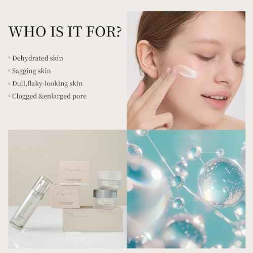 Dazzelslim Moisturizer Face Cream & Facial Serum Set, with Niacinamide, Sea Buckthorn Oil, & Pro-Xylane, Anti Wrinkle Cream, Deeply Hydrates & Smooths Fine Lines, Fragrance-Free, Made in Taiwan