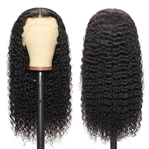 Healthair Deep Wave Lace Front Wig 360 Lace Front Wigs Human Hair Pre Plucked Human Hair Wigs for Black Women(16inch, Deep 360 Wig)