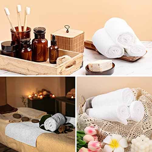 Shimeyao 26 Pack Salon Bleach Proof Towels Highly Absorbent Hair Towels Hand Facial Cloths Bleach Resistant for Salon Barber Spa Beauty Bath Hair Stylist(White,16 x 29 Inch)