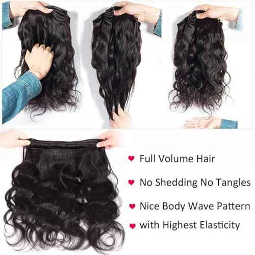 YISEA Human Hair Bundles Body Wave 4 Bundles 12A Brazilian Hair£¨20 18 16 14£©inch Body Wave Virgin Hair Natural Black Bundles Unprocessed Remy Human Hair Weaves Brazilian Hair Extensions