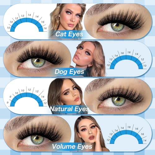 Lash Extension Kit 280pcs Volume Lash Clusters 100D+200D Lash Clusters Kit 10-18mm Individual Lashes Kit With Lash Bond And Seal£¬Lash Tweezers Thick Lash Extension Kit DIY At Home(0.05D,100D+200D)