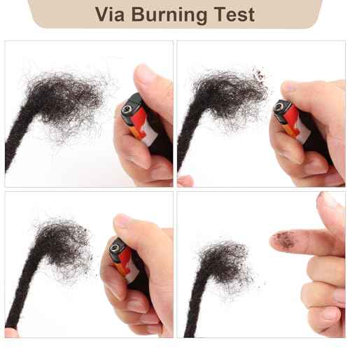 8 Inch 100 Strands loc Extensions Human Hair for Men/Women 0.6cm Thickness Human Hair Dreadlock Extensions Can Be Dyed and Bleached Soft Dreadlocks