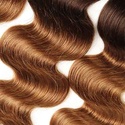 T1B430 Ombre Brown Bundles Human Hair 22 24 26 Inch Body Wave Human Hair Bundles Human Hair Brown Bundle T1B/4/30 12A Unprocessed Brazilian Virgin Hair Quick Weave for Black Women