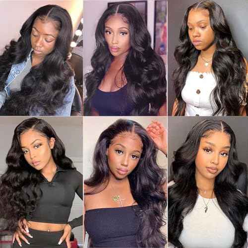 Body Wave Lace Front Wigs Human Hair 13x6 HD Lace Front Wig Human Hair Pre Plucked Body Wave Glueless Wigs Human Hair for Women (13x6 body wave, 20 INCH)