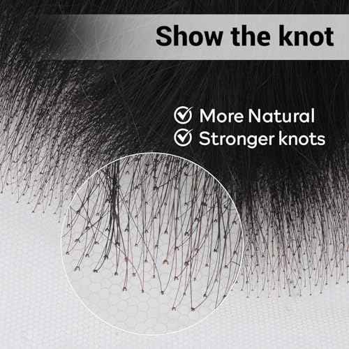 5x5 Hd Lace Frontal Only,Skinlike Invisible Lace Closure Free Part Pre-Plucked 100% Human Hair Clean Glueless Design Deep Wave Natural Black 20 Inch