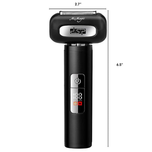 DSP Electric Shavers for Men, IPX6 Waterproof, Type-C, Rechargeable Shaver, 4-Blade Cutting System, Electric Foil Shaver, Travel Lock (Black)