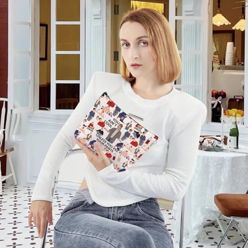 LEVLO Funny Comedy Movie Cosmetic Make Up Bag You Ain't Cool Unless You Pee Your Pants Make Up Zipper Pouch Bag(You Ain't Cool Full)