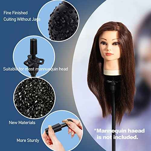Tall Wig Tripod Stand,Metal Mannequin Head Stand Adjustable for Mannequin Head,Training Canvas Block Head,for Styling,Wig Making Displaywith Carrying Bag,30 Pcs T-Pins(35.4-52.4 Inch)
