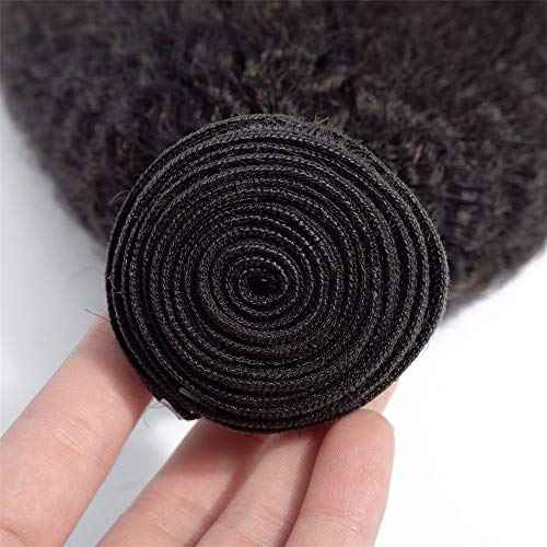 Kinky Straight Human Hair Bundles 100% Unprocessed Brazilian Remy Soft Yaki 3 Bundles Human Hair (18 20 22 Inch)