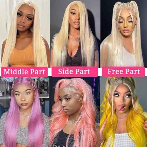 613 Lace Front Wig Human Hair Pre Plucked Blonde Wig Human Hair 180% Density 13x4 Straight HD Lace Frontal Wig Glueless Wigs Human Hair With Baby Hair 30 Inch