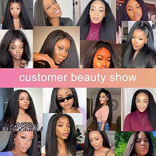 Kinky Straight Human Hair Clip in Extensions 120g Full Head Clip ins for Women 100% Unprocessed Brazilian Virgin Human Hair Yaki Straight Clip ins Remy Hair Natural Black 8Pcs 18Clips 26inch