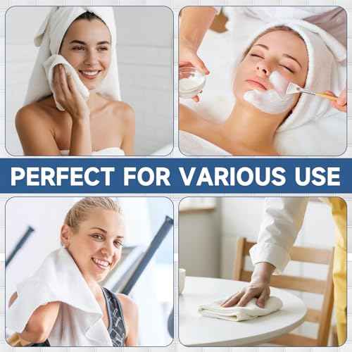 Coral Velvet Washcloths Bulk -240 Pack, Highly Absorbent and Soft White Face Towels, Multi-Purpose Washcloths and Hand Towels for Bathroom, Hotel, Spa and Gym, 12 x 12 inches
