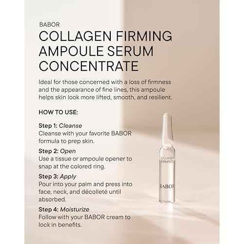 BABOR Collagen Firming Ampoule Concentrate, Collagen Skincare Capsule, Anti Aging Serum, Increase Elasticity, Firming and Lifting 7 Day Treatment