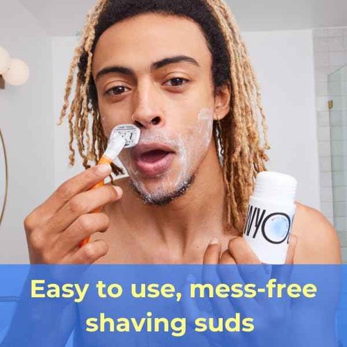 WYOS Shaving Cream Stick, 2 Pack, Shaving Soap Bar, Shave Stick, Travel Shaving Cream, Leak & Mess Free, Hydrating Smooth Lather, Sensitive Skin, Travel Size, Clean Formula, Sulfate & Paraben Free