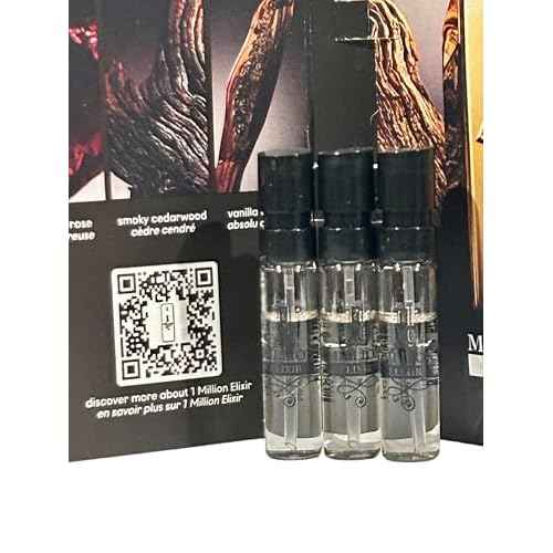 Paco Rabanne 1 MILLION ELIXIR Intense Perfume MEN spray vial perfume 1.5 ml / 0.05 fl oz - Set of 3