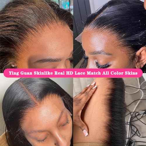 13x6 Lace Front Wigs Human Hair Pre Plucked 250 Density wear and go glueless wigs human hair Body Wave HD Lace Frontal Human Hair Wigs for Black Women 28 Inch