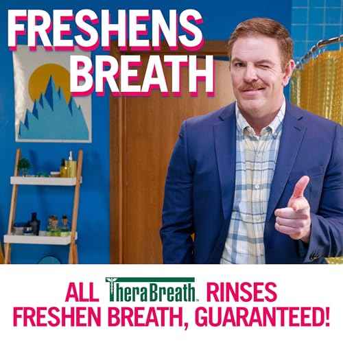TheraBreath Anticavity Fluoride Mouthwash, Sparkle Mint, Dentist Formulated, 1 Liter